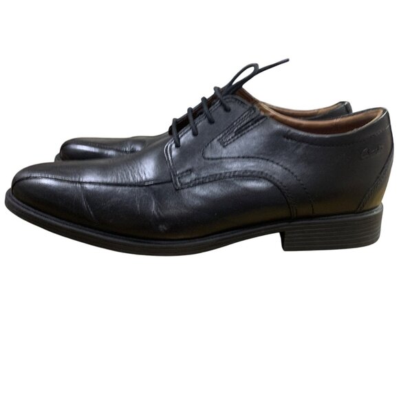 Clarks Men's Dress Shoes Whiddon Pace Black Leather Oxfords Lace-Up Size 9 W - Picture 5 of 10